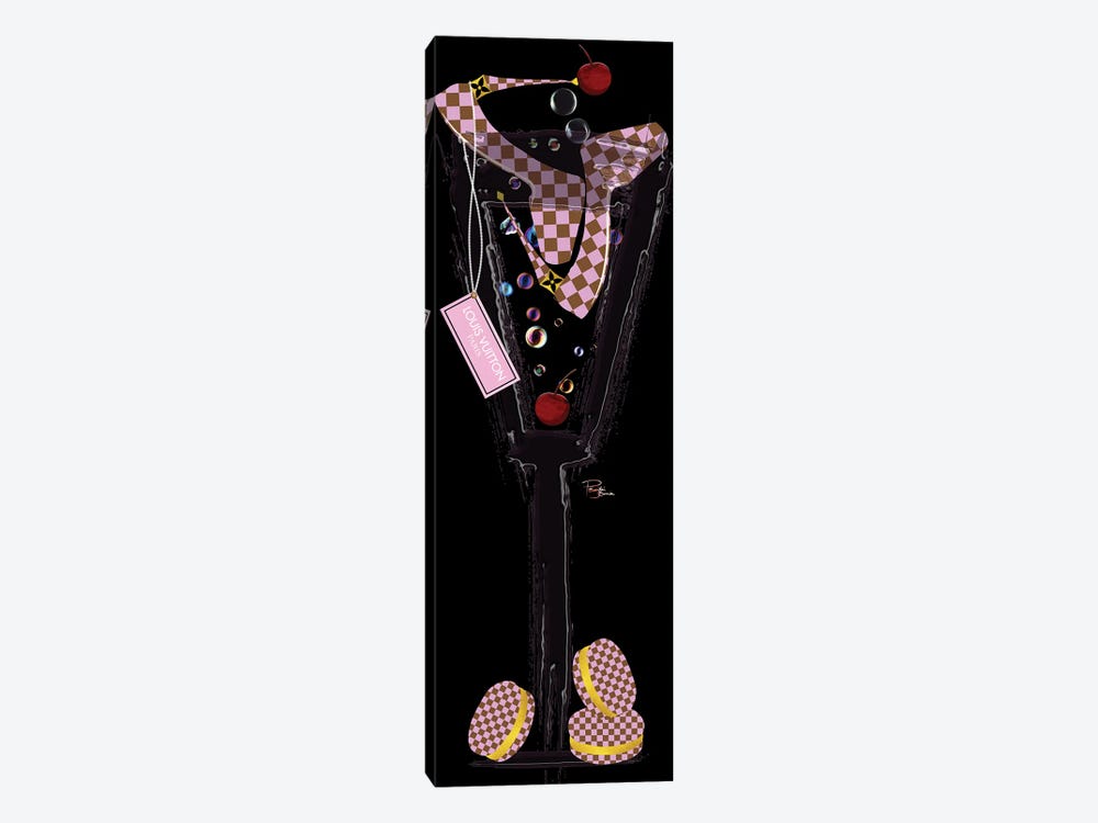 Champagne High Heels Macarons & Fashion Labels Pink Brown by Pomaikai Barron 1-piece Art Print