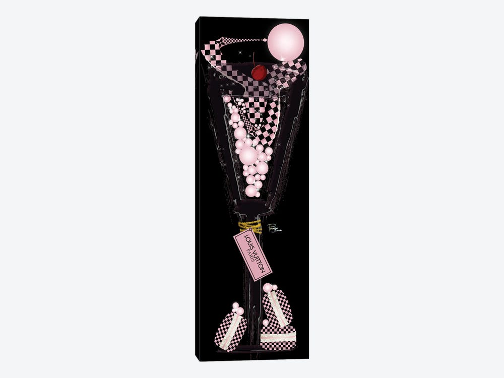 Rose Gold Black High Heels Champagne Macarons Pearls & Labels by Pomaikai Barron 1-piece Canvas Artwork