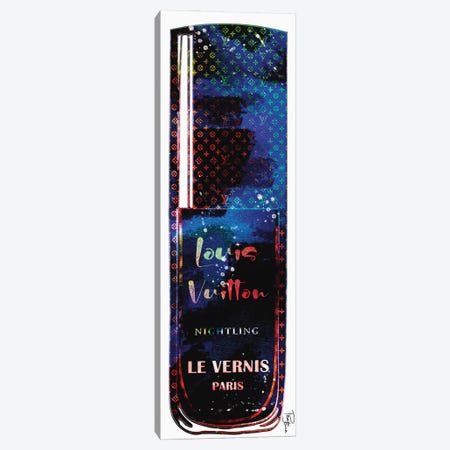 Framed Canvas Art (White Floating Frame) - Louis Vuitton Graffiti Lips II by Julie Schreiber ( Fashion > Fashion Brands > Louis Vuitton art) - 26x26