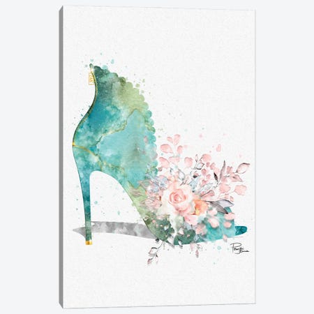 Dirty Bouquet Abstract Stiletto With Pink Roses Canvas Print #POB709} by Pomaikai Barron Canvas Art Print