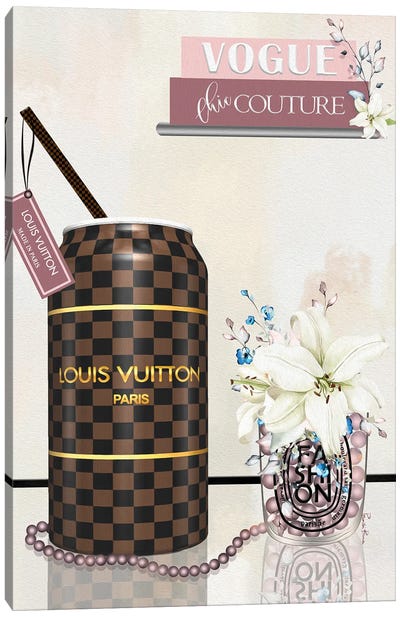 Pop Couture Louis Paris Long Canvas Art Print - Soft Drink Art