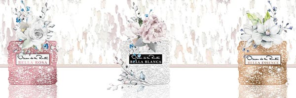 Perfume Bottles: White Rose Gold & Bronze Perfume Bottle Trio With Roses And Magnolias by Pomaikai Barron