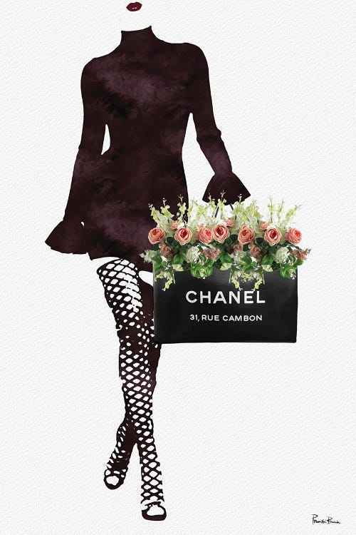 Fashion Floral Shopping Bag by Pomaikai Barron wall art
