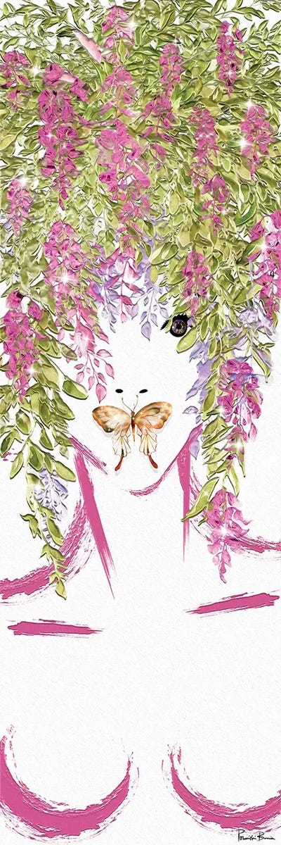 Fae II by Pomaikai Barron framed canvas print