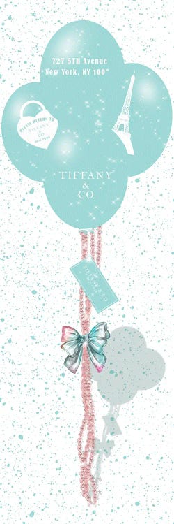 Teal Balloons With Rose Gold Chains & Bow