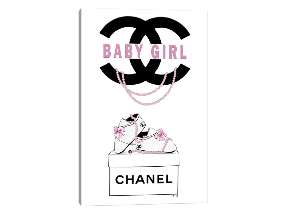 Pomaikai Barron Large Canvas Art Prints - Baby Girl Chanel ( Fashion > Fashion Brands > Chanel art) - 60x40 in