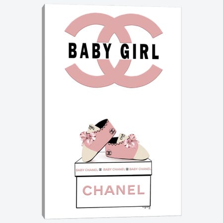 Blush Rose Baby Girl Chanel Canvas Print #POB817} by Pomaikai Barron Canvas Artwork