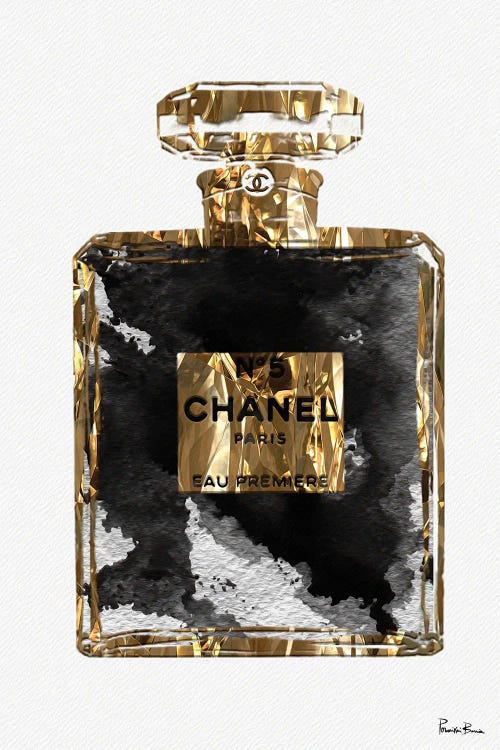 Gold Black Copper Perfume Bottle Art III