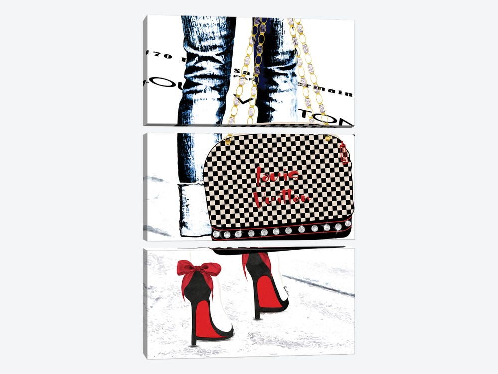 Bag, Heels & Louis by Pomaikai Barron 3-piece Canvas Print