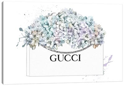 Splash Of Gucci Canvas Art Print - Shopping Art