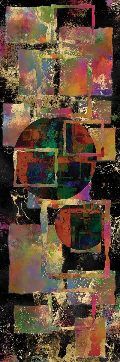 Pages-Circuitry by Pomaikai Barron multi panel art