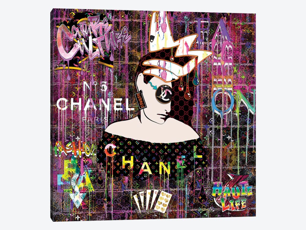 Pomaikai Barron Canvas Art Prints - Chanel Freak! ( Hobbies & lifestyles > Shopping art) - 36x12 in