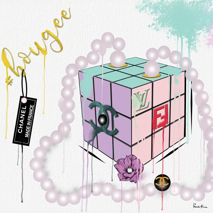 Hashtag Bougee Pastel Cube Clutch