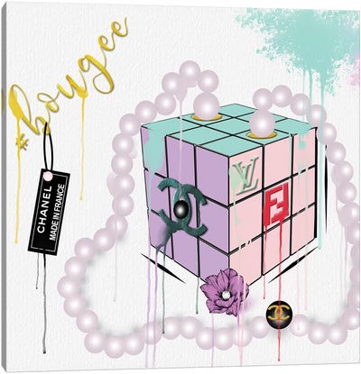 Hashtag Bougee Pastel Cube Clutch Canvas Art Print - Rubik's Cube