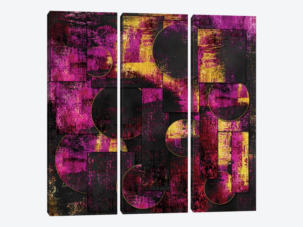 Abstract And Grunged I by Pomaikai Barron 3-piece Canvas Artwork