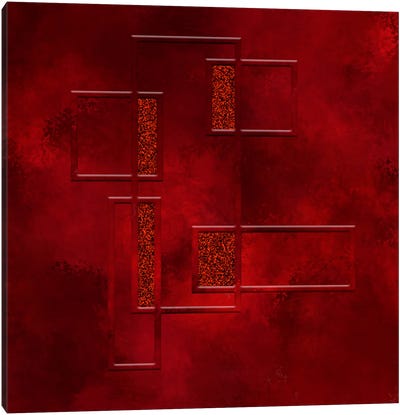 After Glow I Canvas Art Print - Red Abstract Art