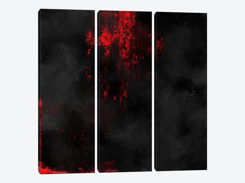 Red Noise III by Pomaikai Barron 3-piece Canvas Print