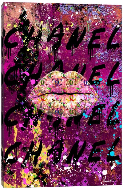 Graffiti Couture-Chanel All Day Canvas Art Print - Tulip Art