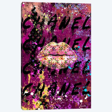 Graffiti Couture-Chanel All Day Canvas Print #POB971} by Pomaikai Barron Canvas Wall Art