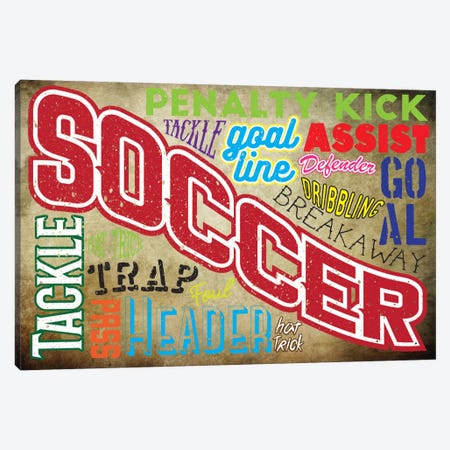 Soccer Slang Canvas Print #POG10} by 5by5collective Canvas Art Print