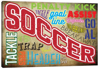 Soccer Slang Canvas Art Print - Soccer Art