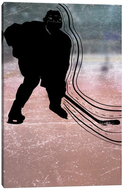 Breathe and Shoot Canvas Art Print - Hockey Art