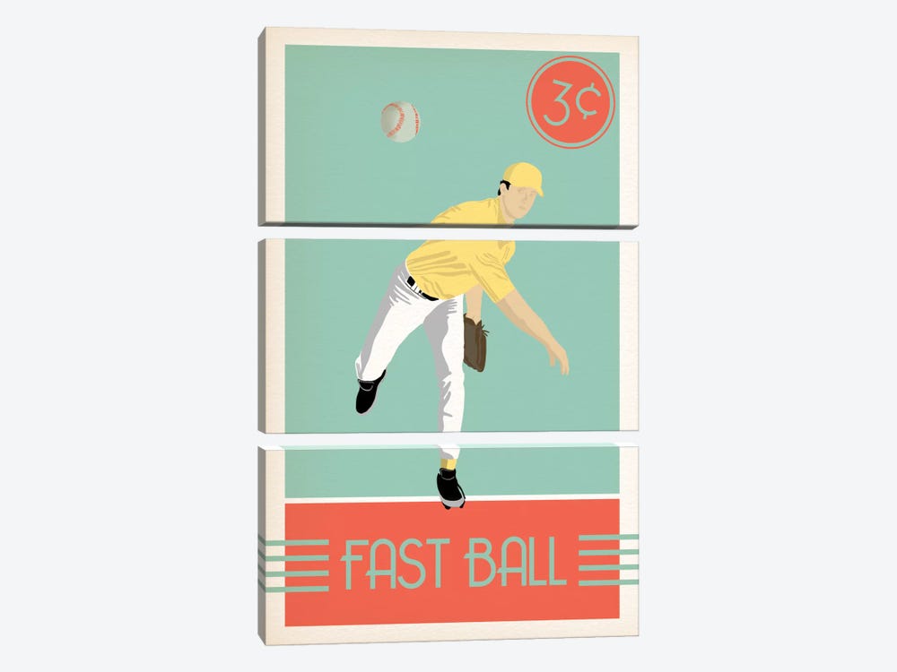 Fast Ball by 5by5collective 3-piece Art Print