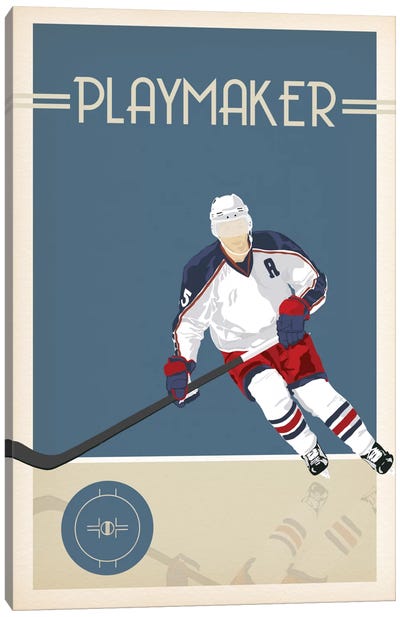 Playmaker Canvas Art Print - Hockey Art