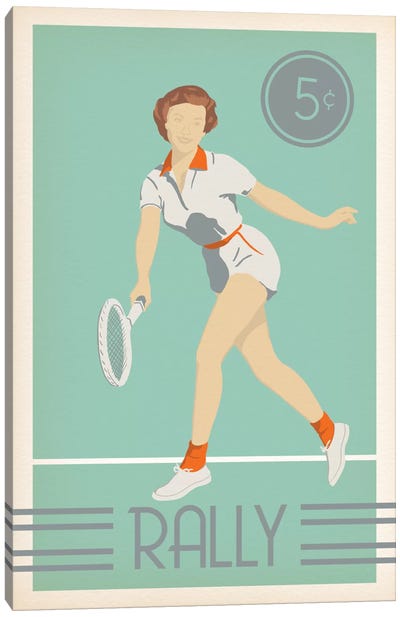 Rally Canvas Art Print - Tennis Art