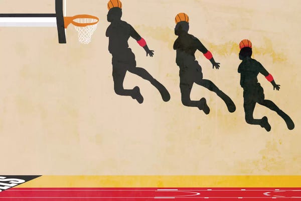Kids Sports Art: Soaring to Victory by 5by5collective