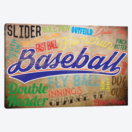 Baseball Slang Canvas Print #POG2} by 5by5collective Canvas Art