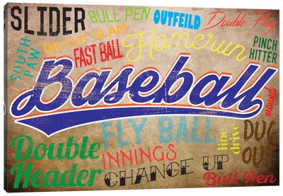 Baseball Slang Canvas Art Print - Post-Game
