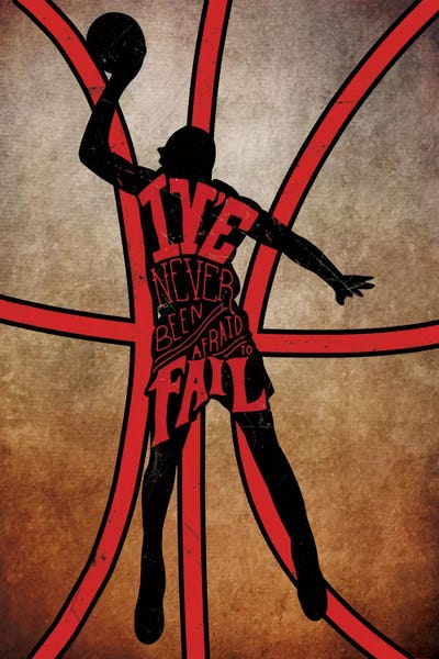 Kids Sports Art: I've Never Been Afraid to Fail by 5by5collective