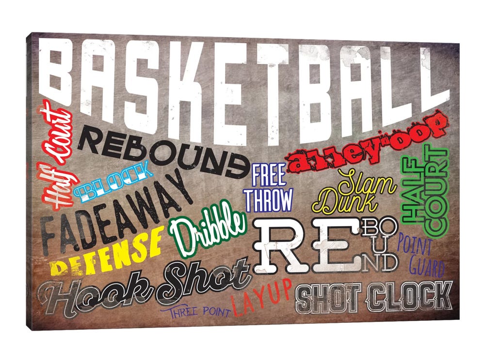 Basketball Canvases by iCanvas - Basketball Slang Gallery-Wrapped CA