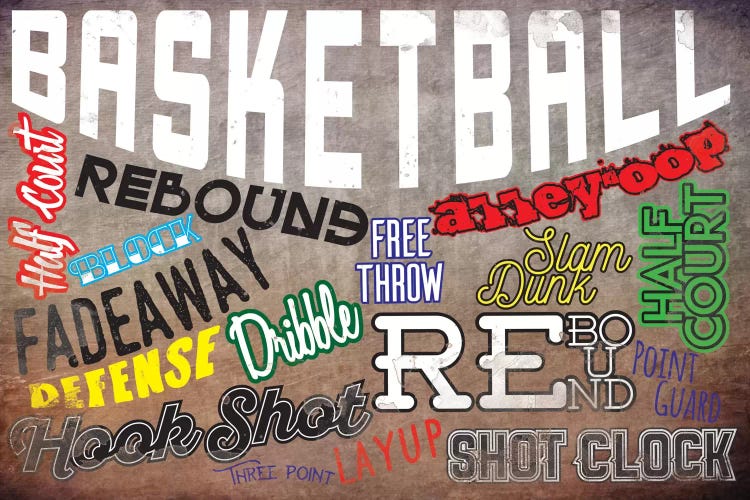 Basketball Slang Canvas Wall Art by 5by5collective | iCanvas