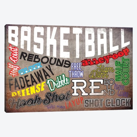 Basketball Slang Canvas Print #POG6} by 5by5collective Canvas Print