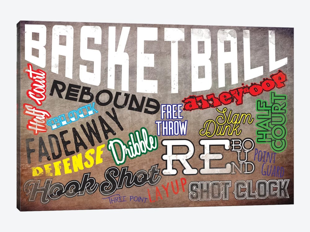 Basketball Slang by 5by5collective 1-piece Canvas Art