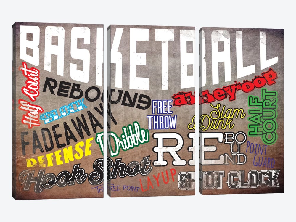 Basketball Slang by 5by5collective 3-piece Canvas Artwork