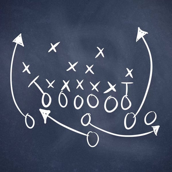 Kids Sports Art: Scrimmage Blue by 5by5collective