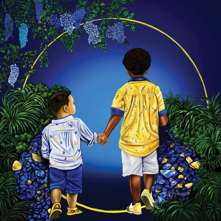 Journey With My Brother by Poetically Illustrated wall art