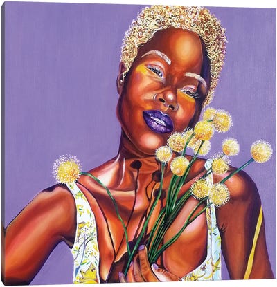 Lavender Canvas Art Print - #BlackGirlMagic