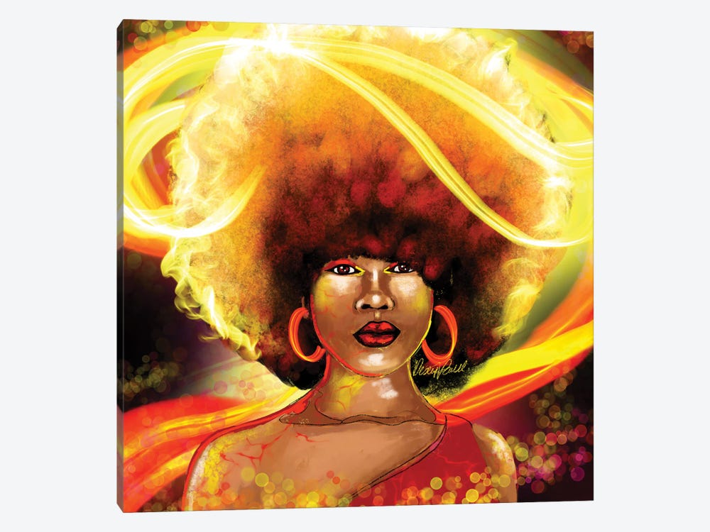 She Is Fire by Poetically Illustrated 1-piece Canvas Art