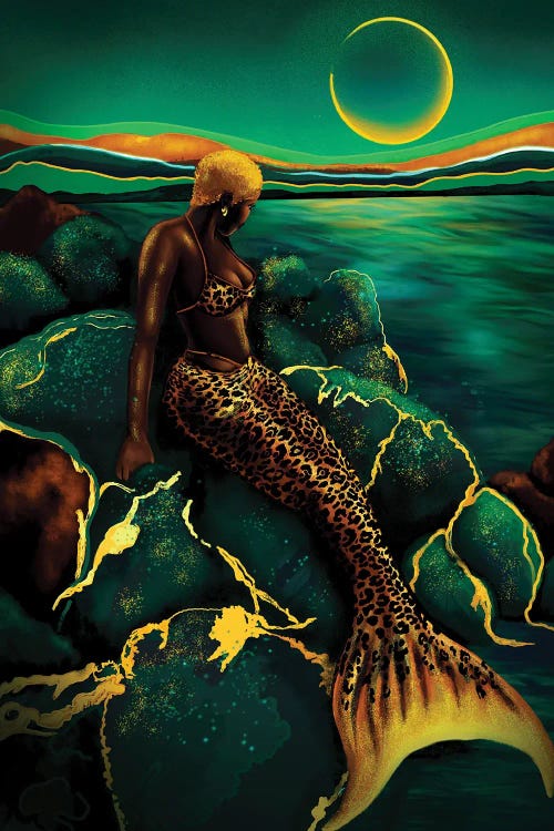 Emerald Sea Canvas Artwork by Poetically Illustrated | iCanvas
