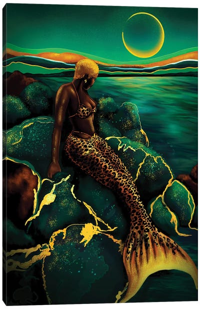 Emerald Sea Canvas Art Print - Mermaids
