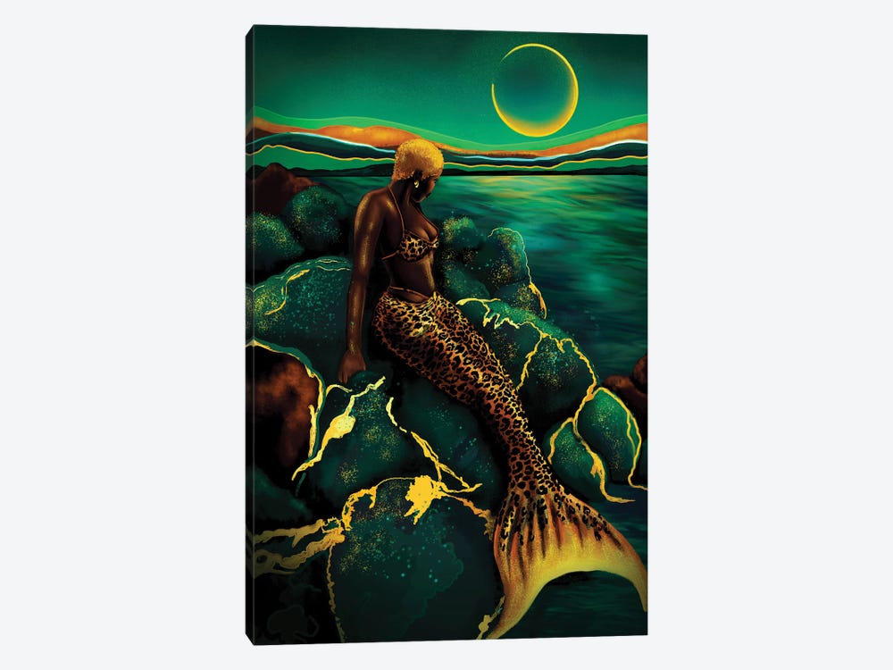 Emerald Sea by Poetically Illustrated 1-piece Canvas Print