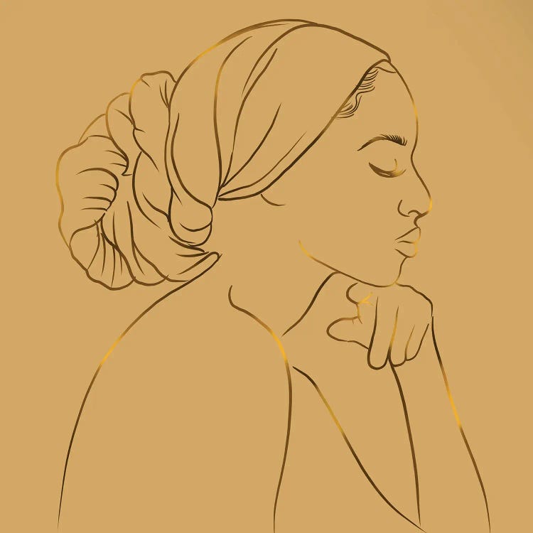 Meditation Gold by Poetically Illustrated wall art
