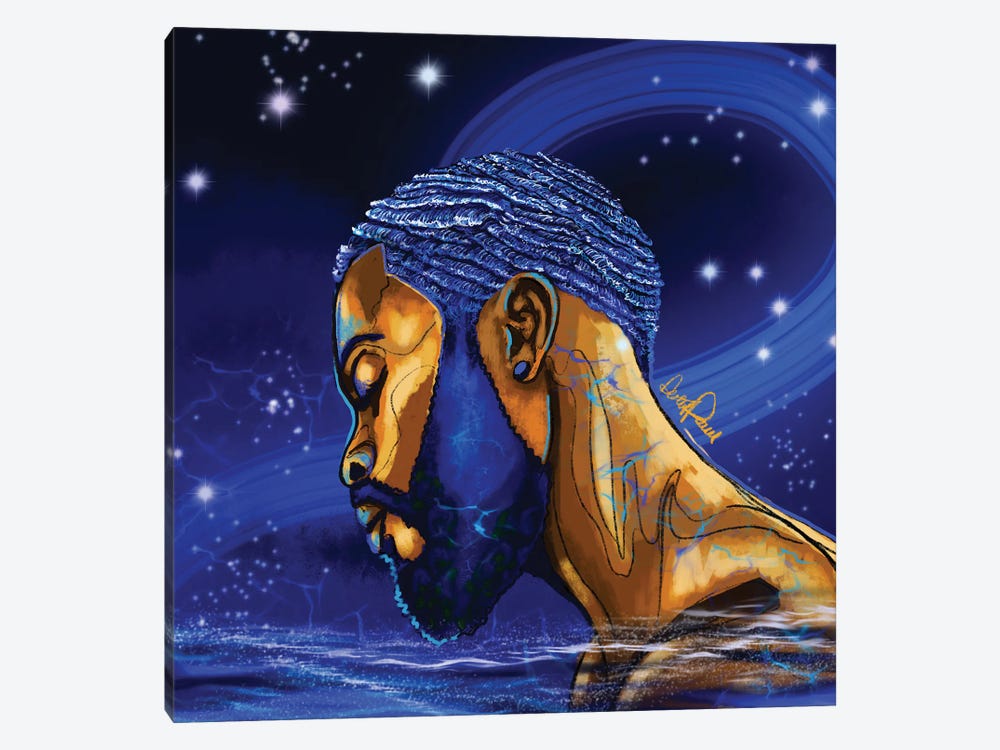 Man Of Water Elements Series by Poetically Illustrated 1-piece Canvas Art Print