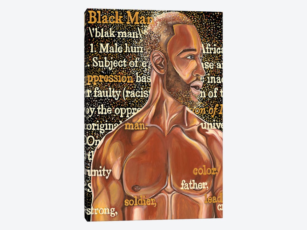 Black Man by Poetically Illustrated 1-piece Canvas Artwork