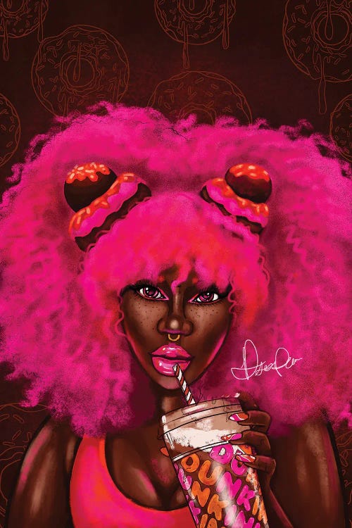 Dunkin Girl by Poetically Illustrated wall art