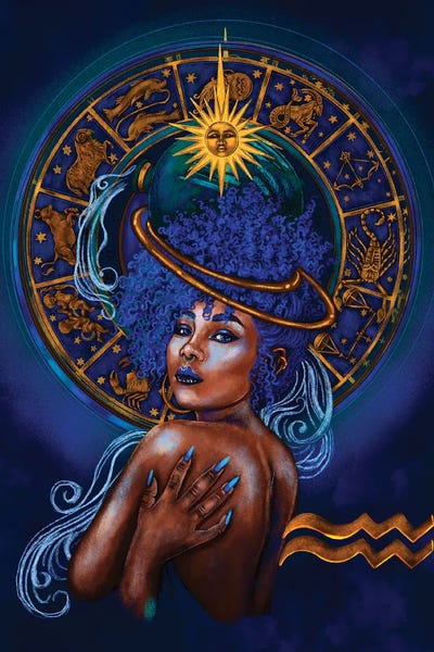 Aquarius: Aquarius Woman by Poetically Illustrated